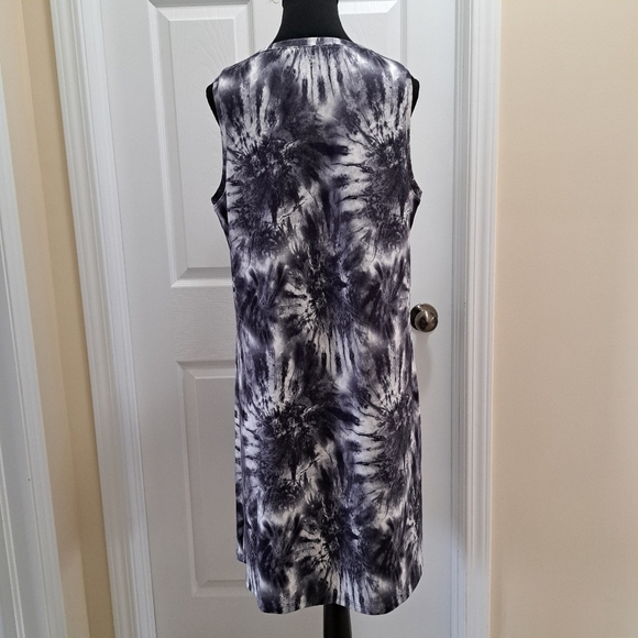 ❤️ NWOT Gaiam Tie Dye Dress Tank Style Women's XL Soft Casual Grey White - Picture 8 of 11